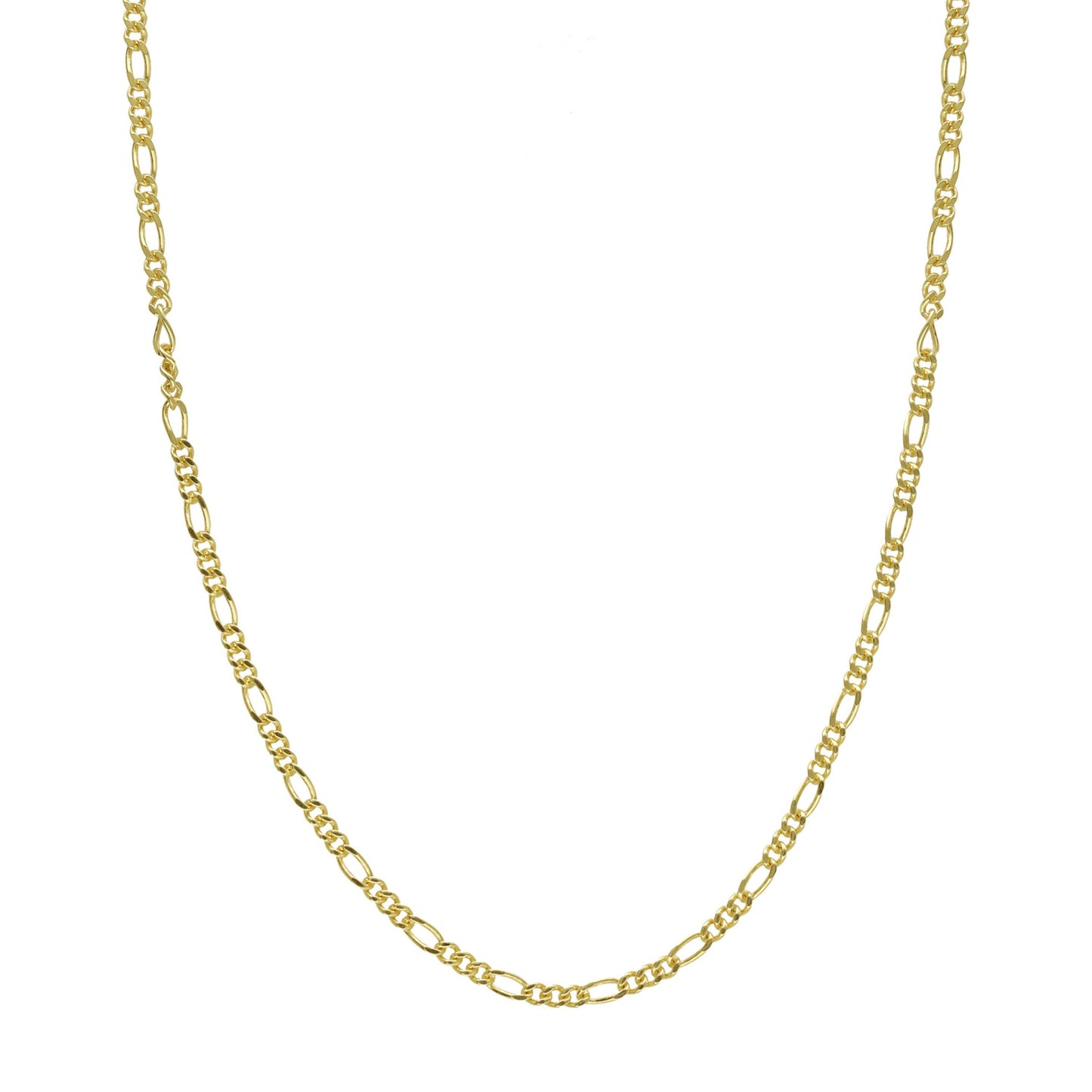 Gold plated Sterling Silver Figaro Chain