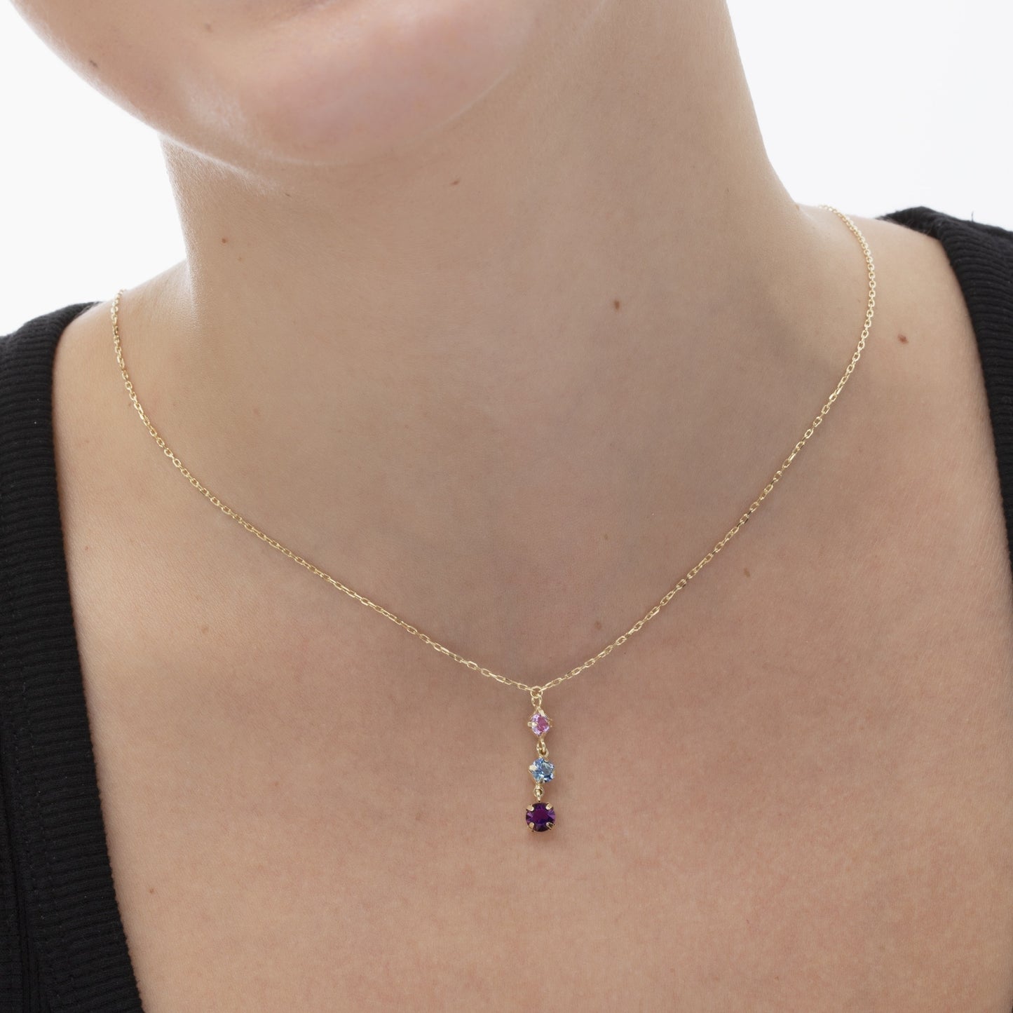 Sterling Silver Short necklace multicolor crystal from Velvet