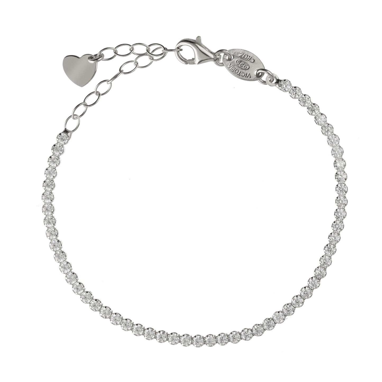 Pulsera cascada cristal blanco en Plata de Quererse Bien