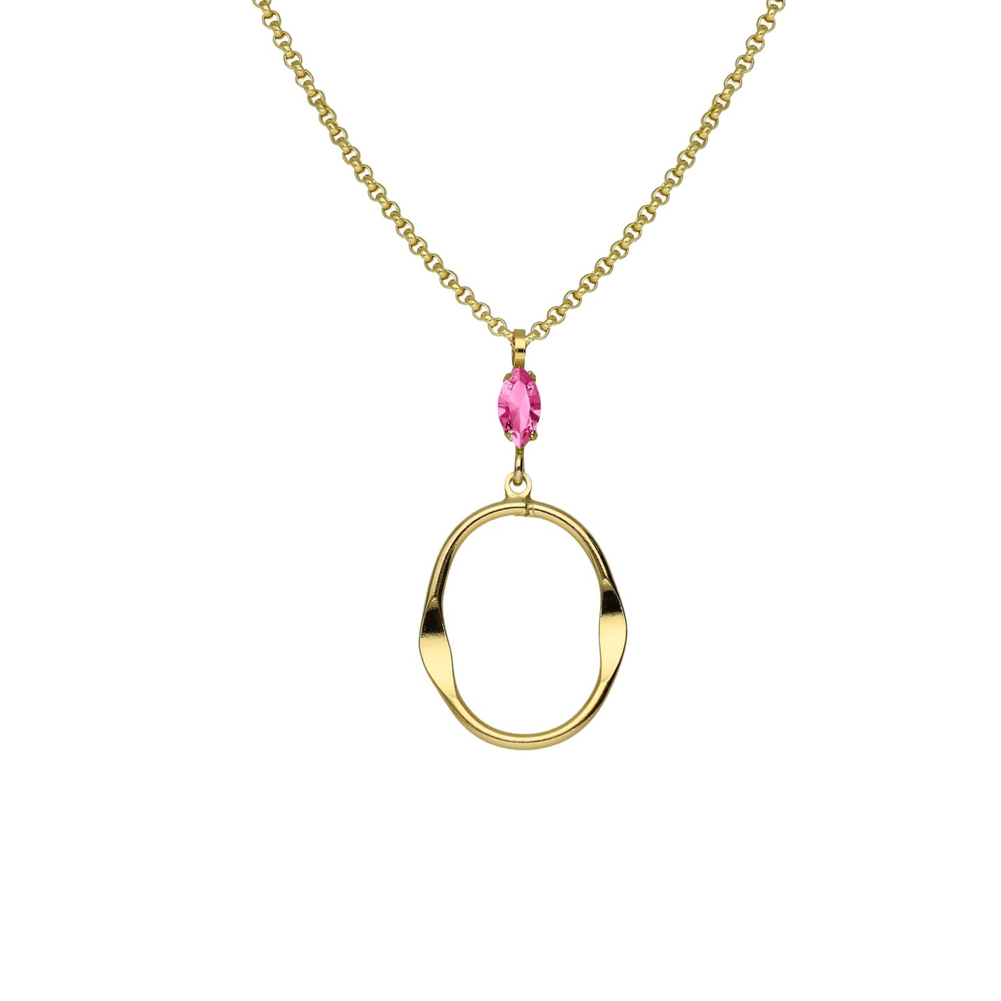 Gold plated Sterling Silver Short necklace crystal from Eleonora