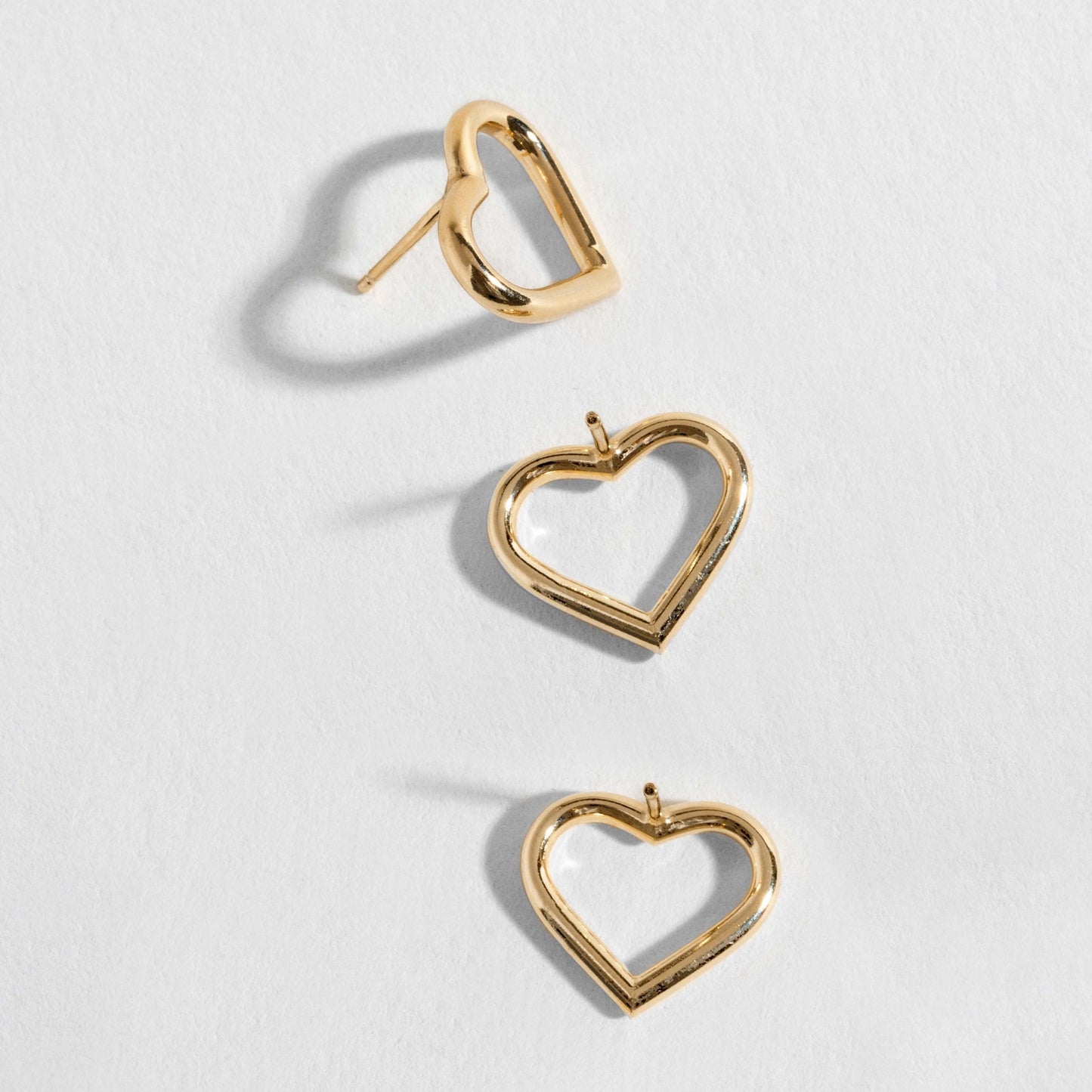 Sterling Silver Short earrings heart from Quererse Bien