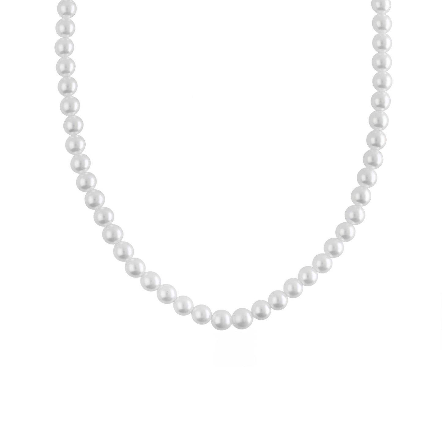 Short necklace with pearl in silver from Aurore