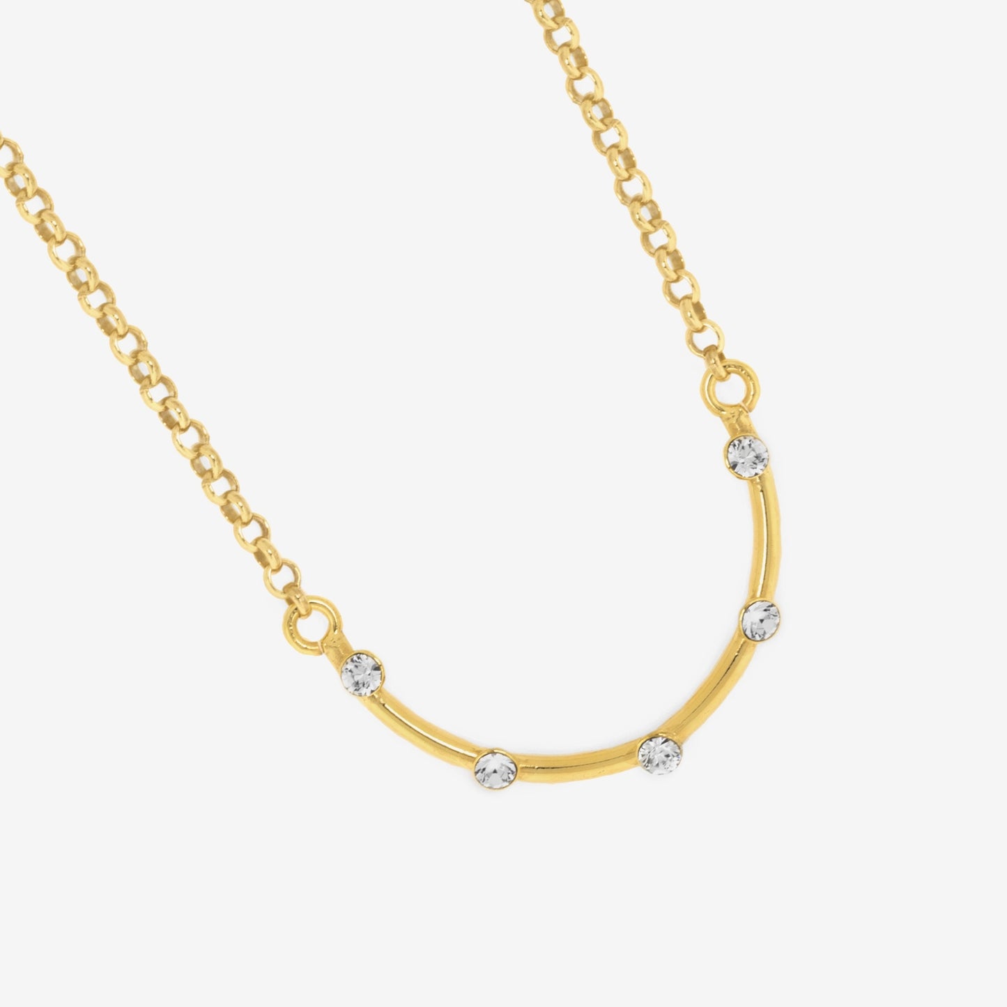 Gold plated Sterling Silver Short necklace crystal from Iris