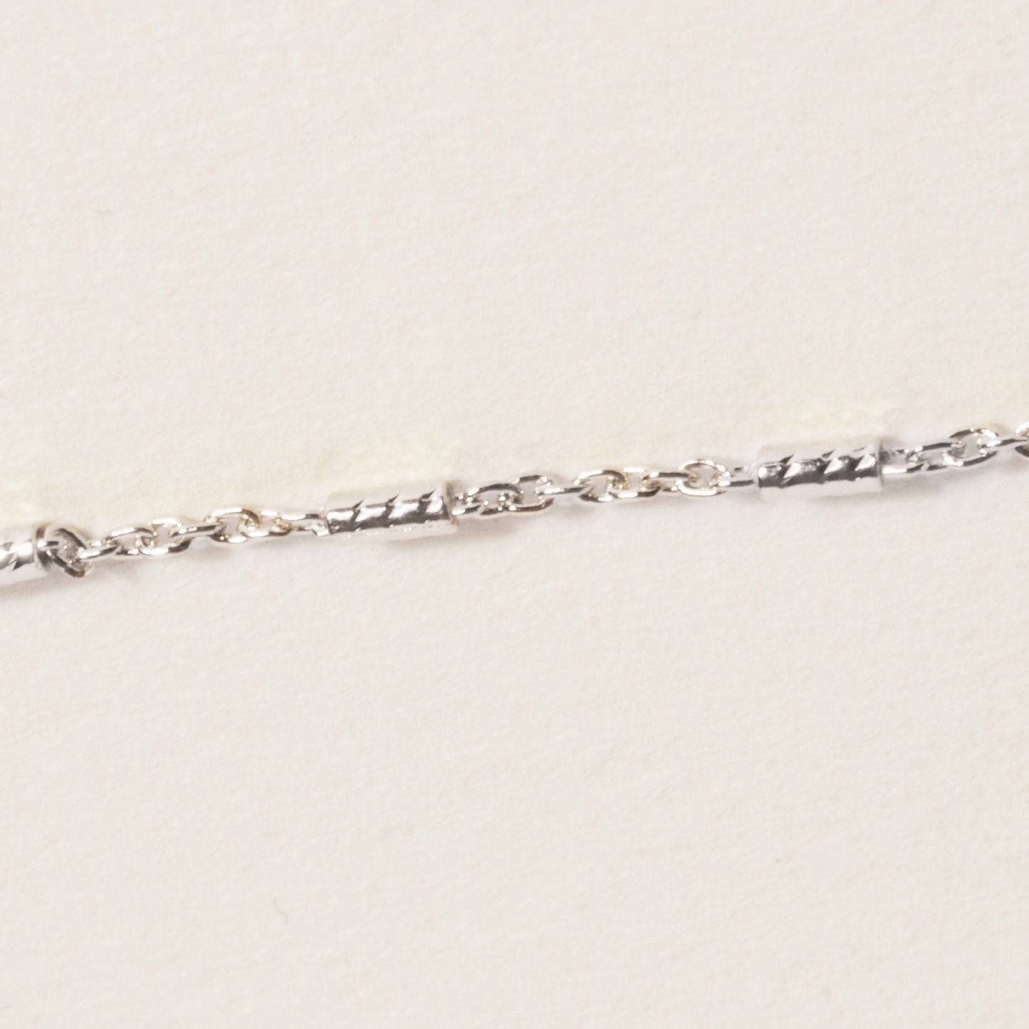 Rhodium Plated Sterling Silver Tube Chain