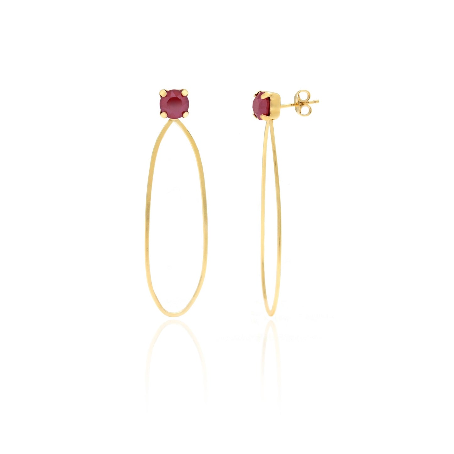 Gold plated Sterling Silver Long earrings crystal from Arty