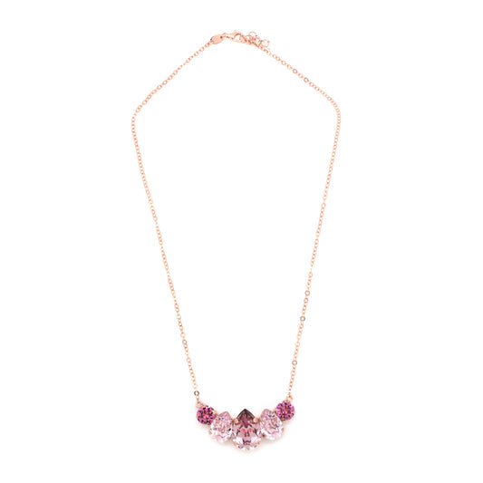 Rose Gold plated Sterling Silver Long necklace crystal from Celine