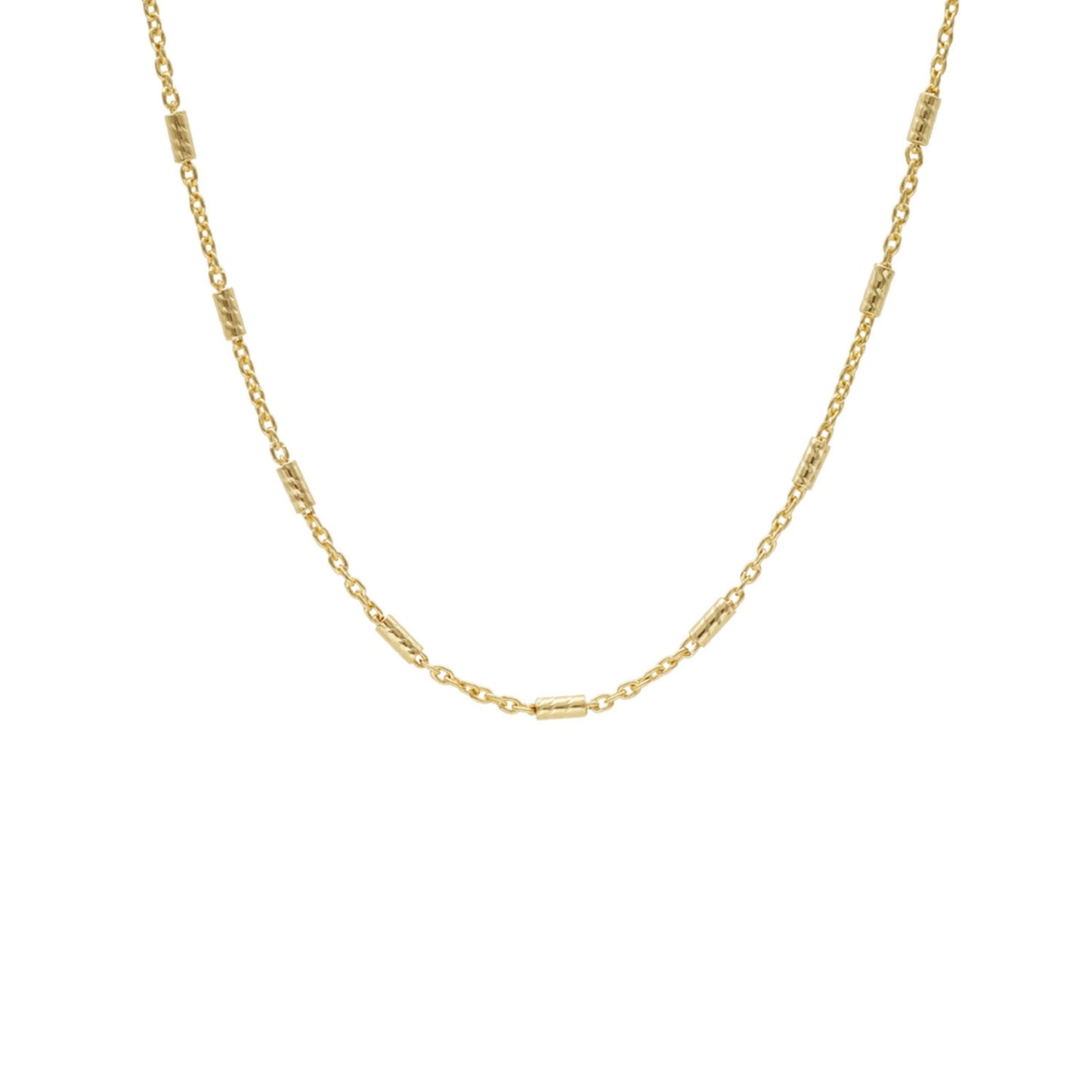 Gold plated Sterling Silver Tube Chain