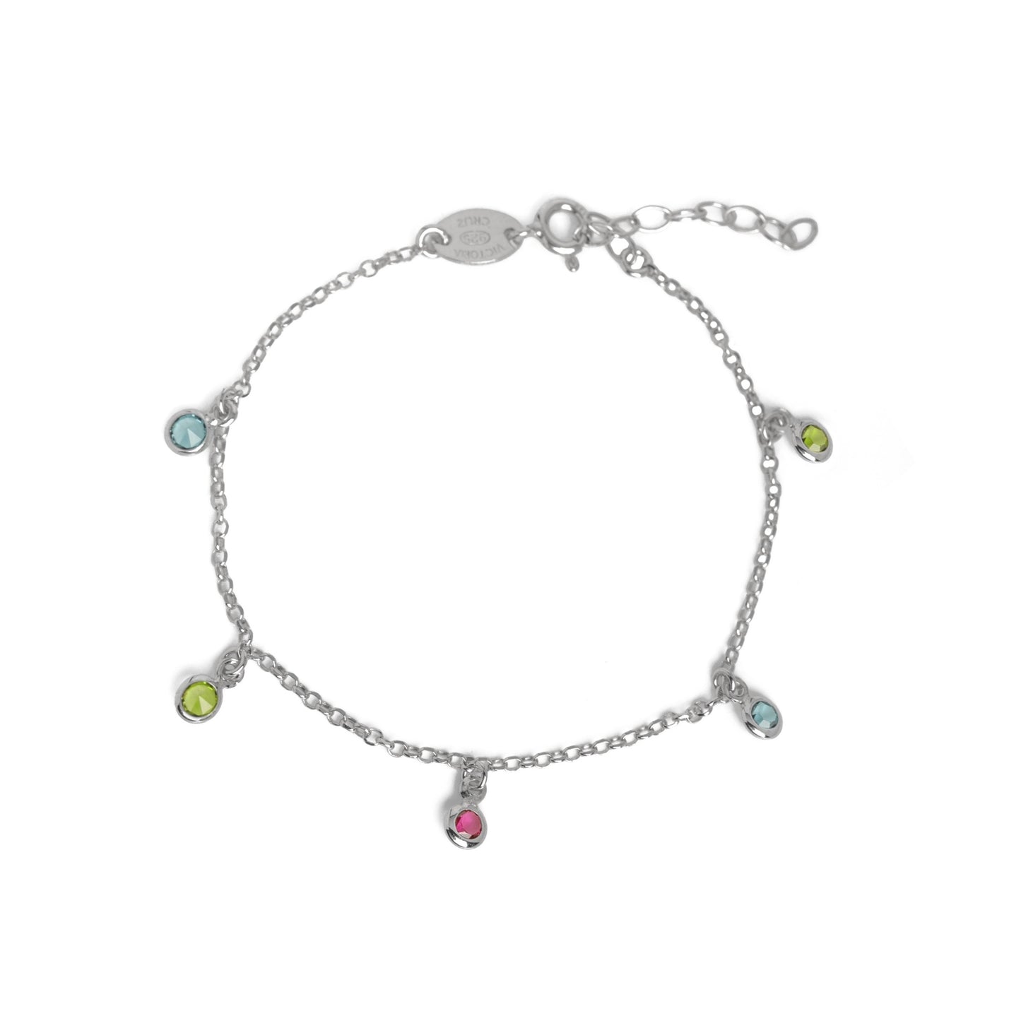 Sterling Silver Bracelet multicolor crystal from Juliette