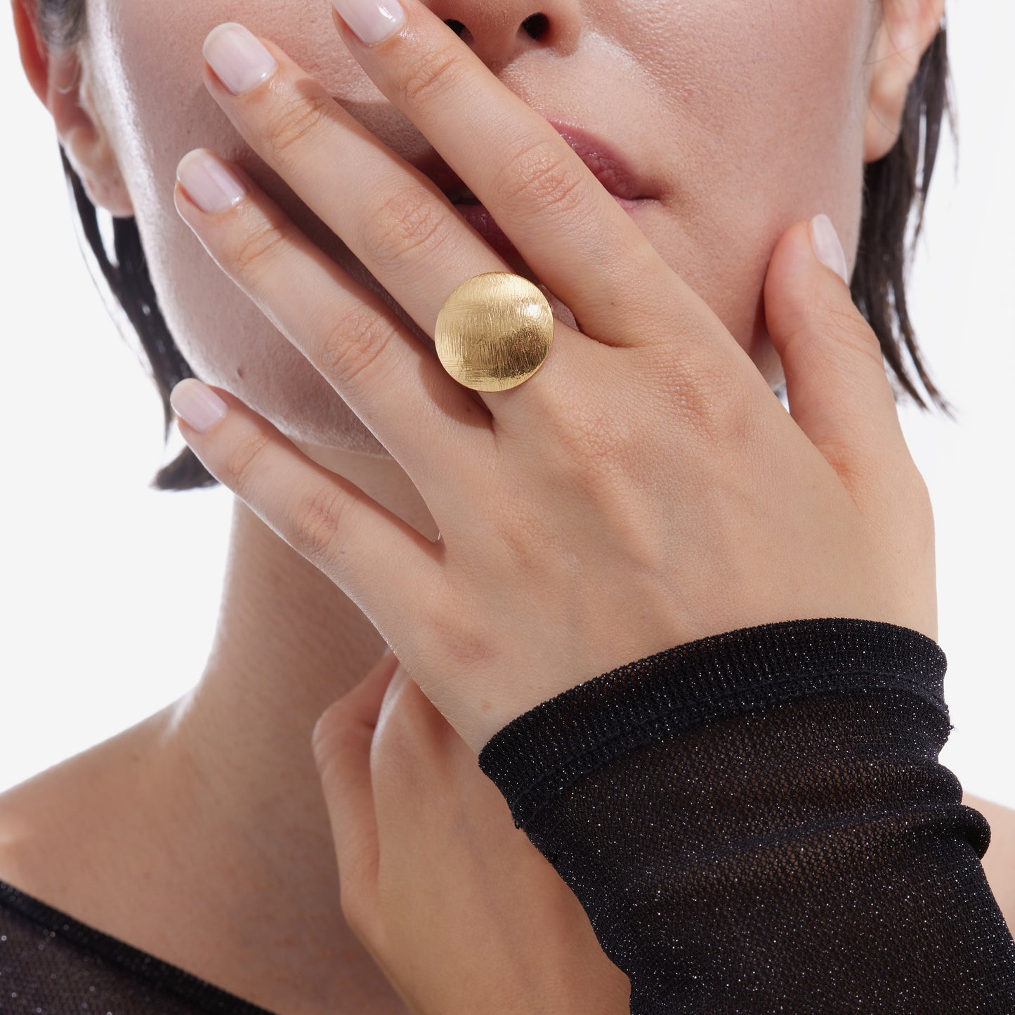 Sterling Silver Adjustable ring sphere from Zoom