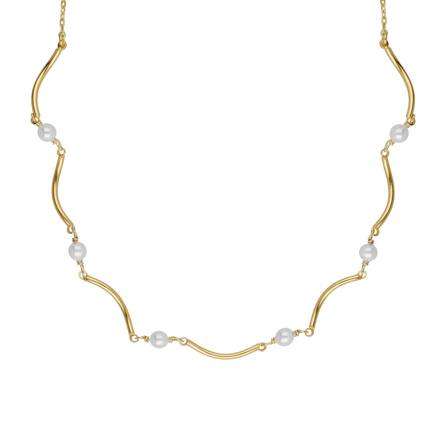 Sterling Silver Short necklace pearl from Milan