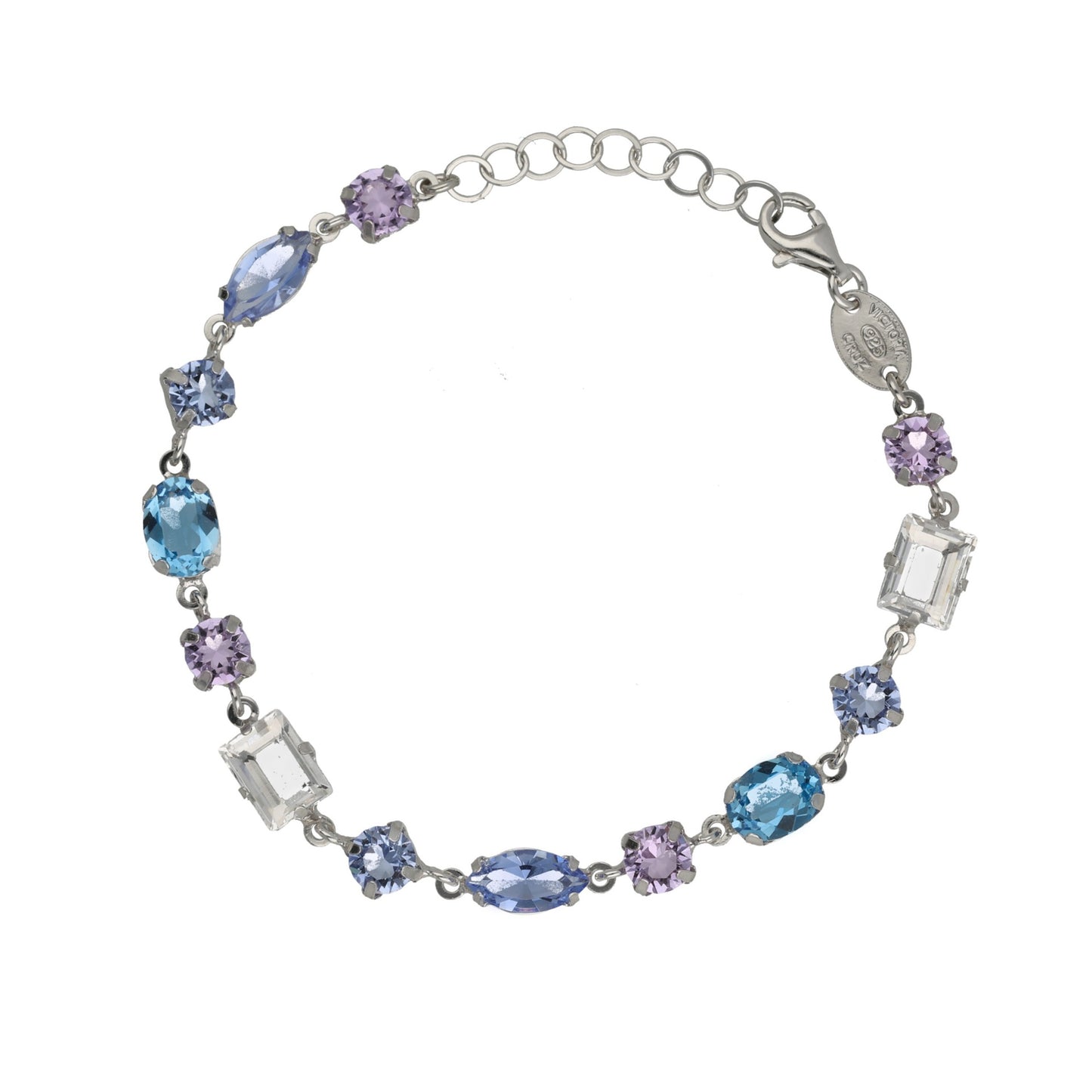 Sterling Silver Bracelet multicolor crystal from Sabina