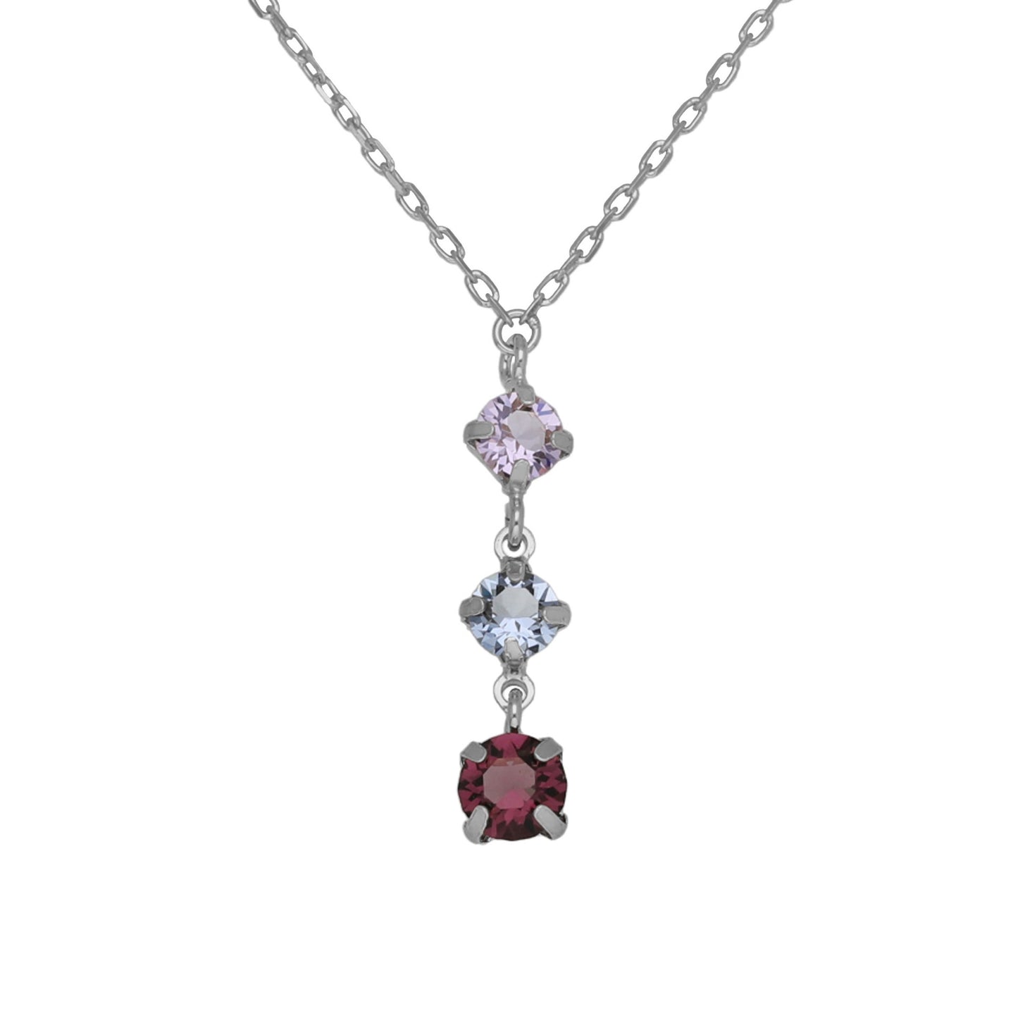 Sterling Silver Short necklace multicolor crystal from Velvet