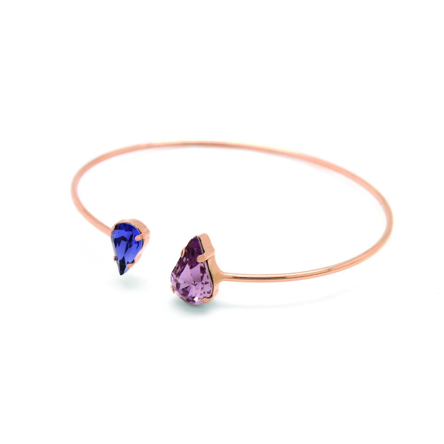 Rose Gold plated Sterling Silver Bracelet crystal from Drop