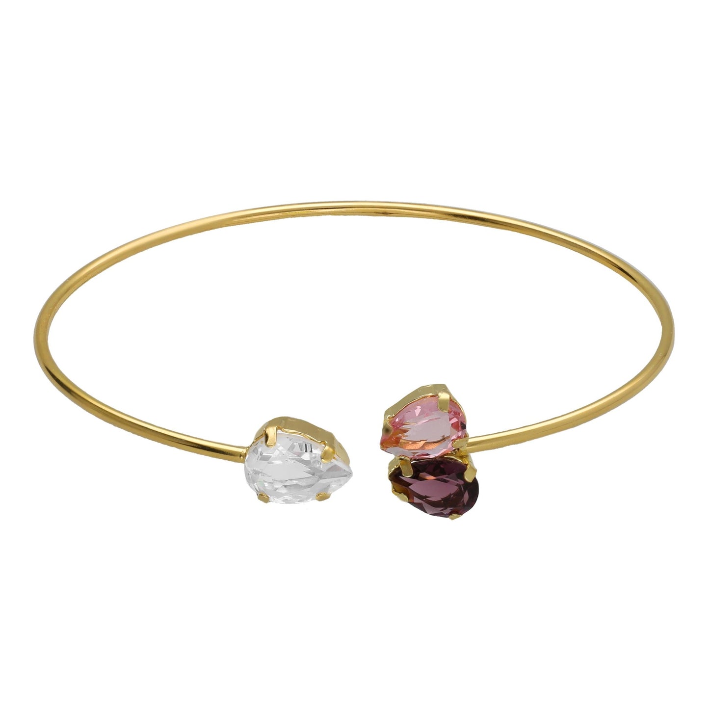 Gold plated Sterling Silver Bracelet drop crystal from Glory