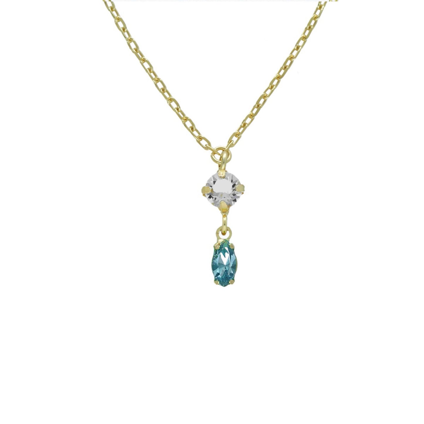 Gold plated Sterling Silver Short necklace crystal from Maisie