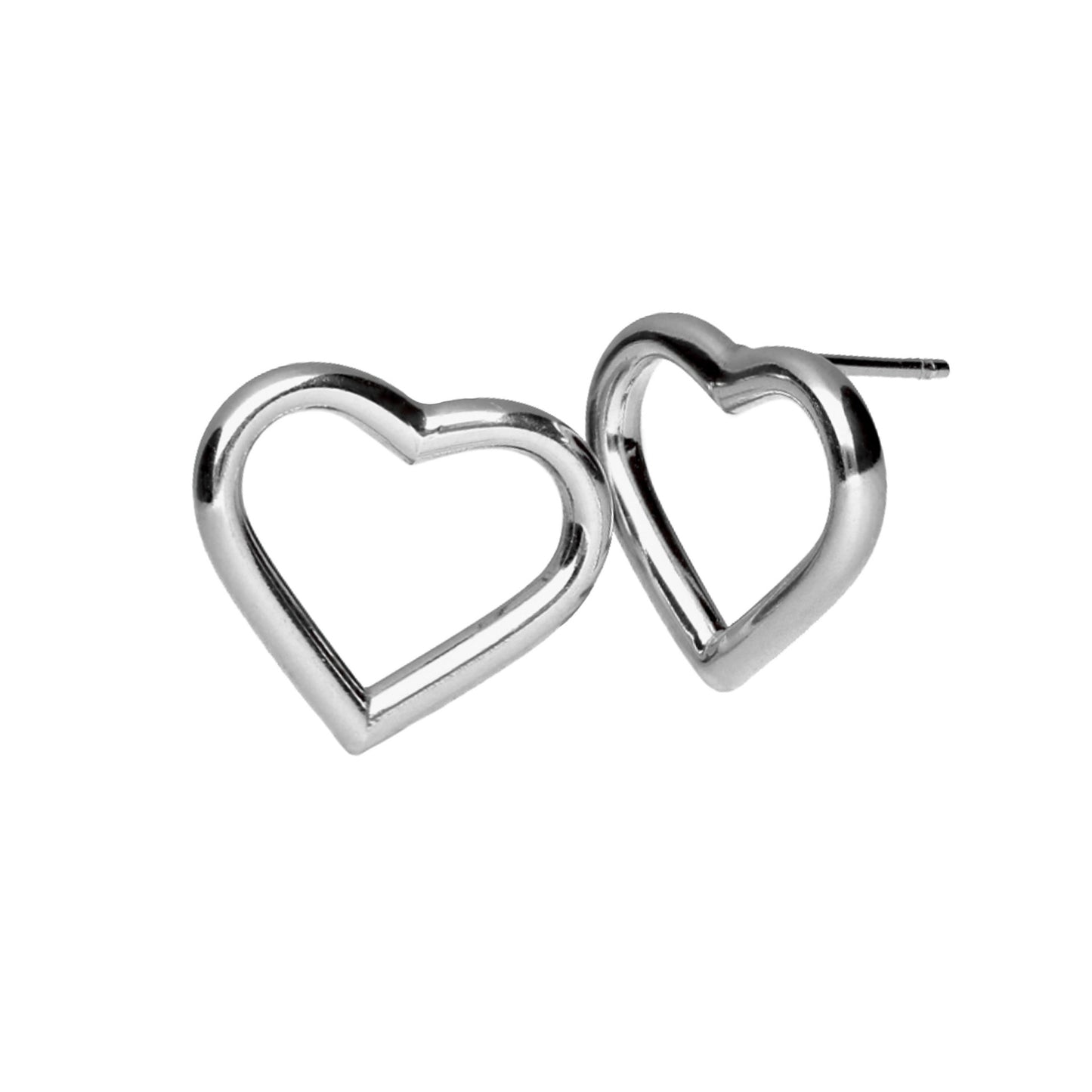 Sterling Silver Short earrings heart from Quererse Bien