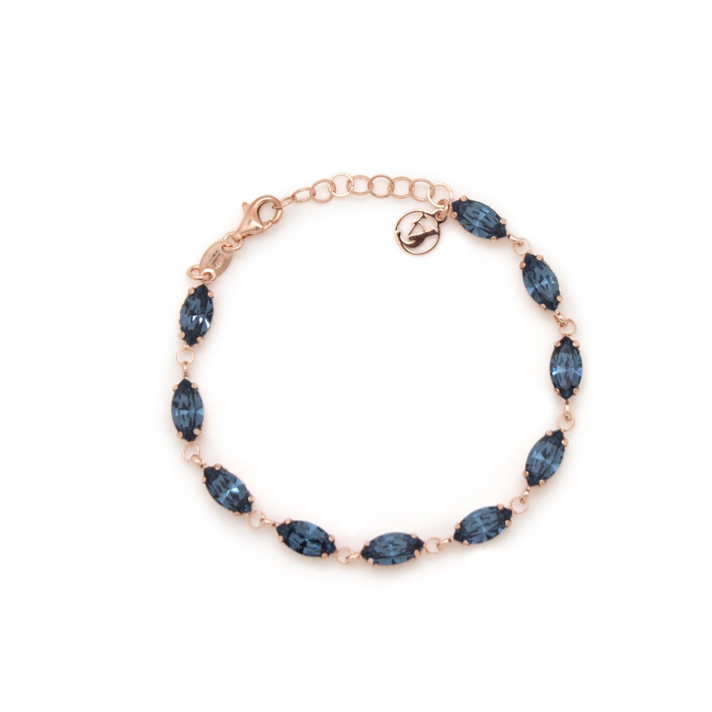 Rose Gold plated Sterling Silver Bracelet crystal from Marquesa