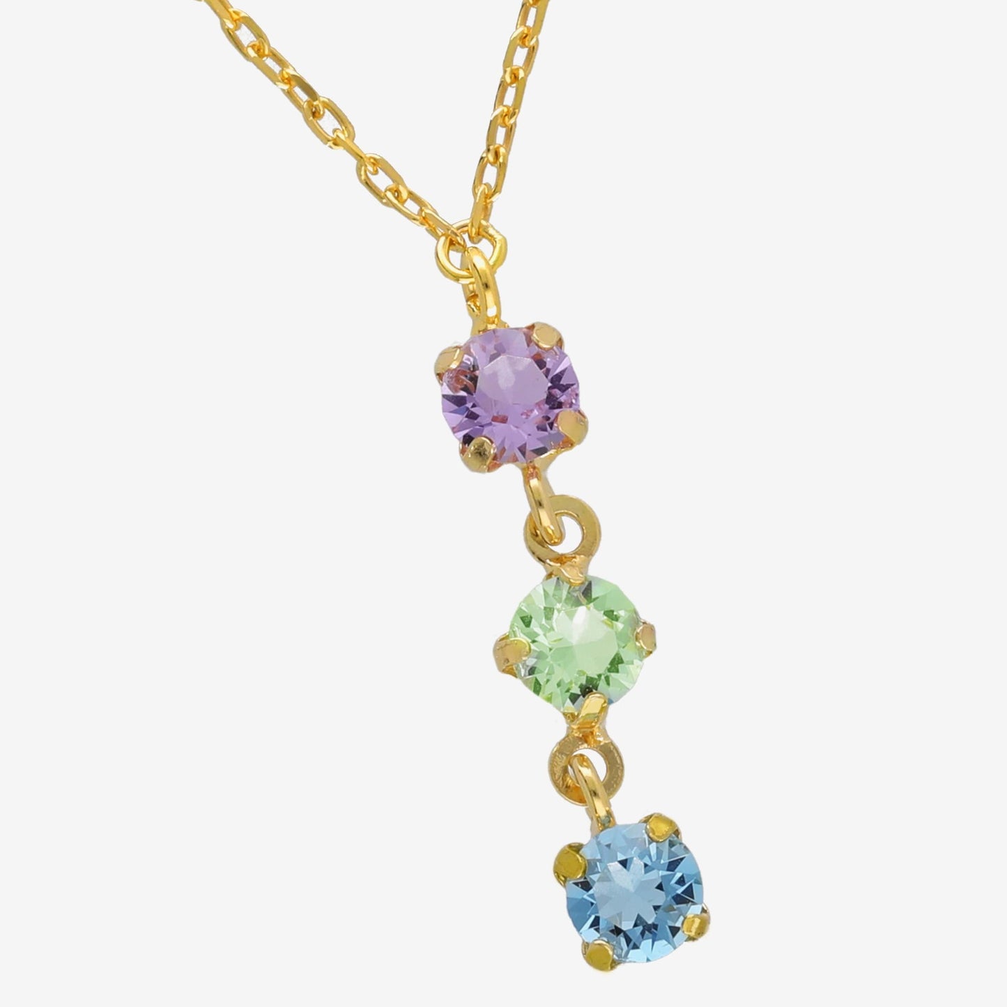 Sterling Silver Short necklace multicolor crystal from Ryver