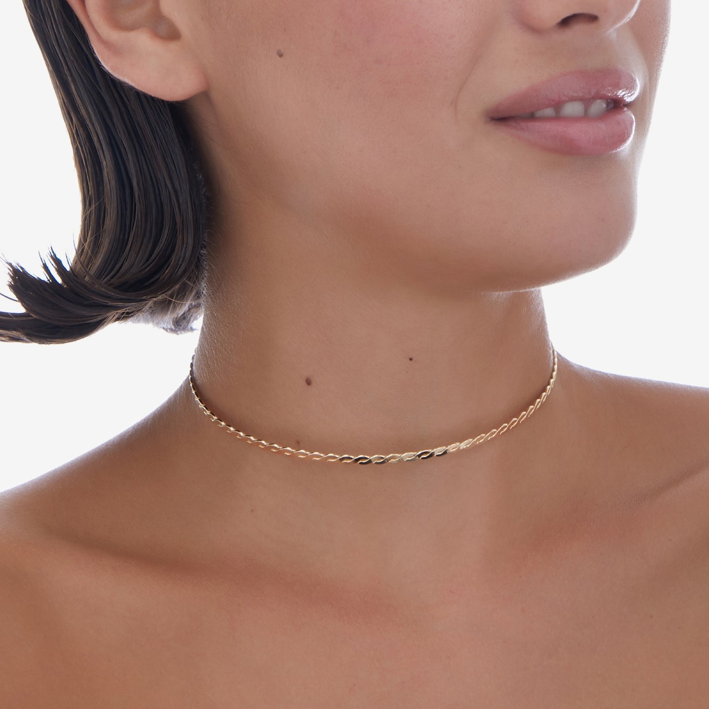 Choker trenzada en Plata de Fluency