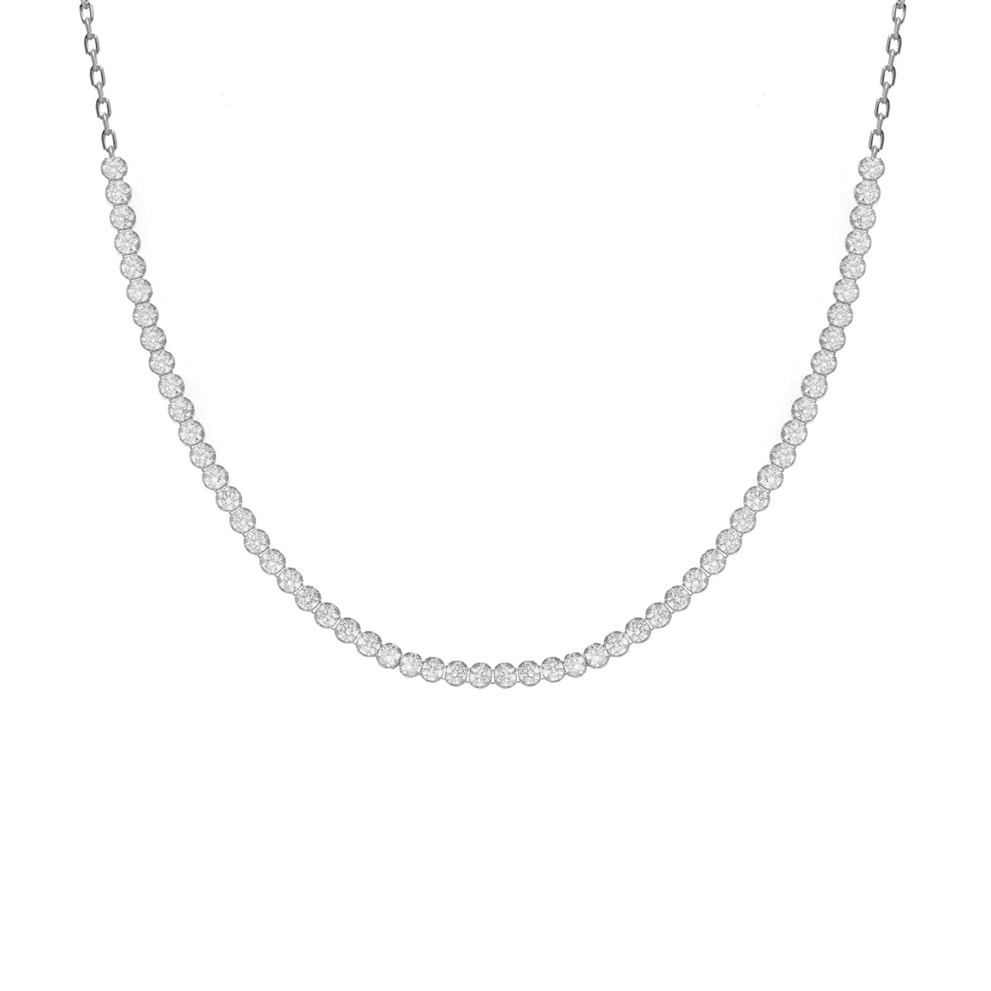 Sterling Silver Short necklace white crystal from Halo