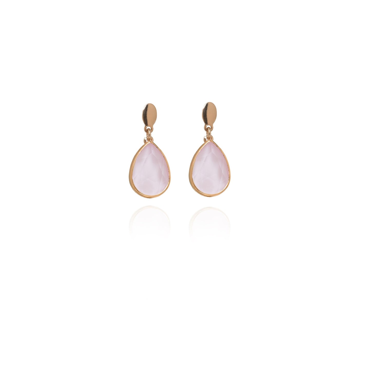 Rose Gold plated Sterling Silver Long earrings drop crystal from Carmen