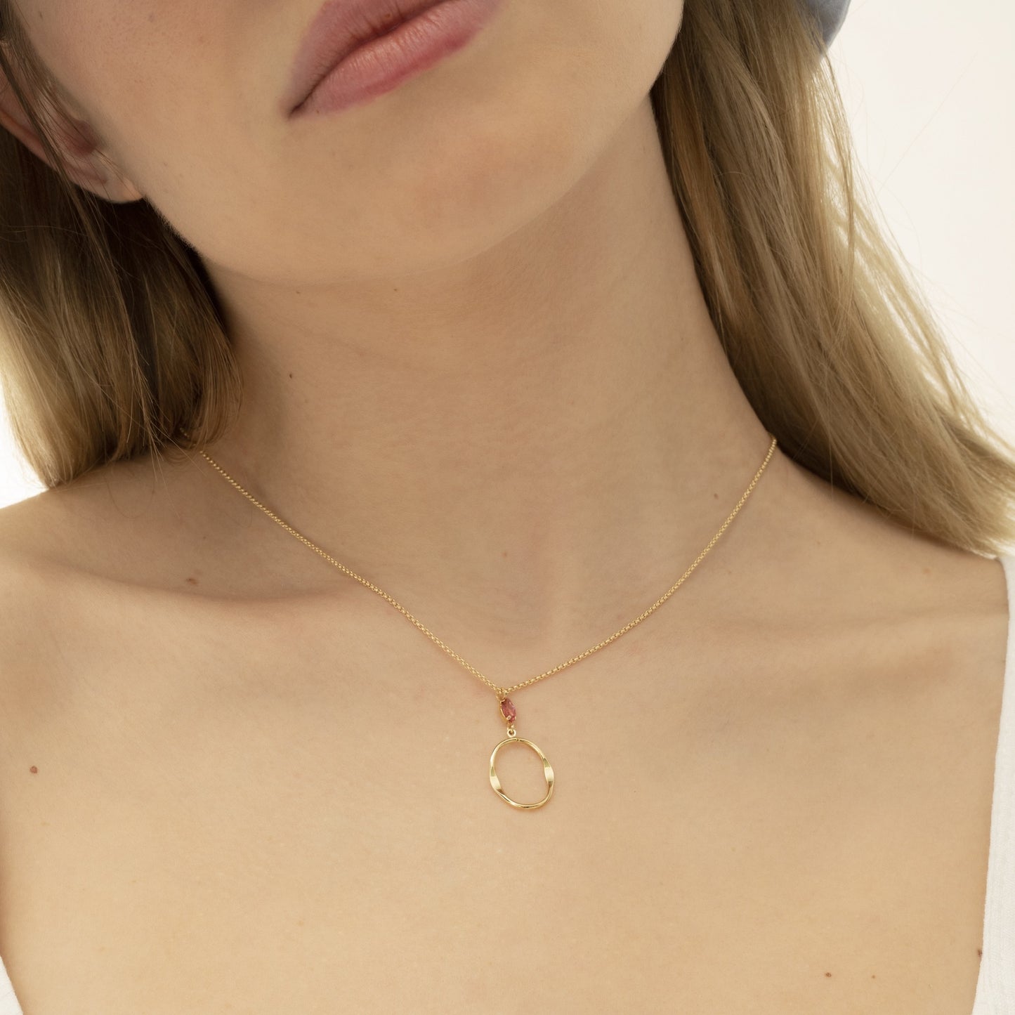 Gold plated Sterling Silver Short necklace crystal from Eleonora