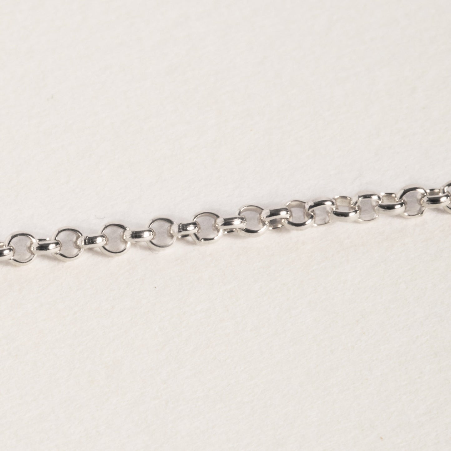 Rhodium Plated Sterling SilverRolo Chain