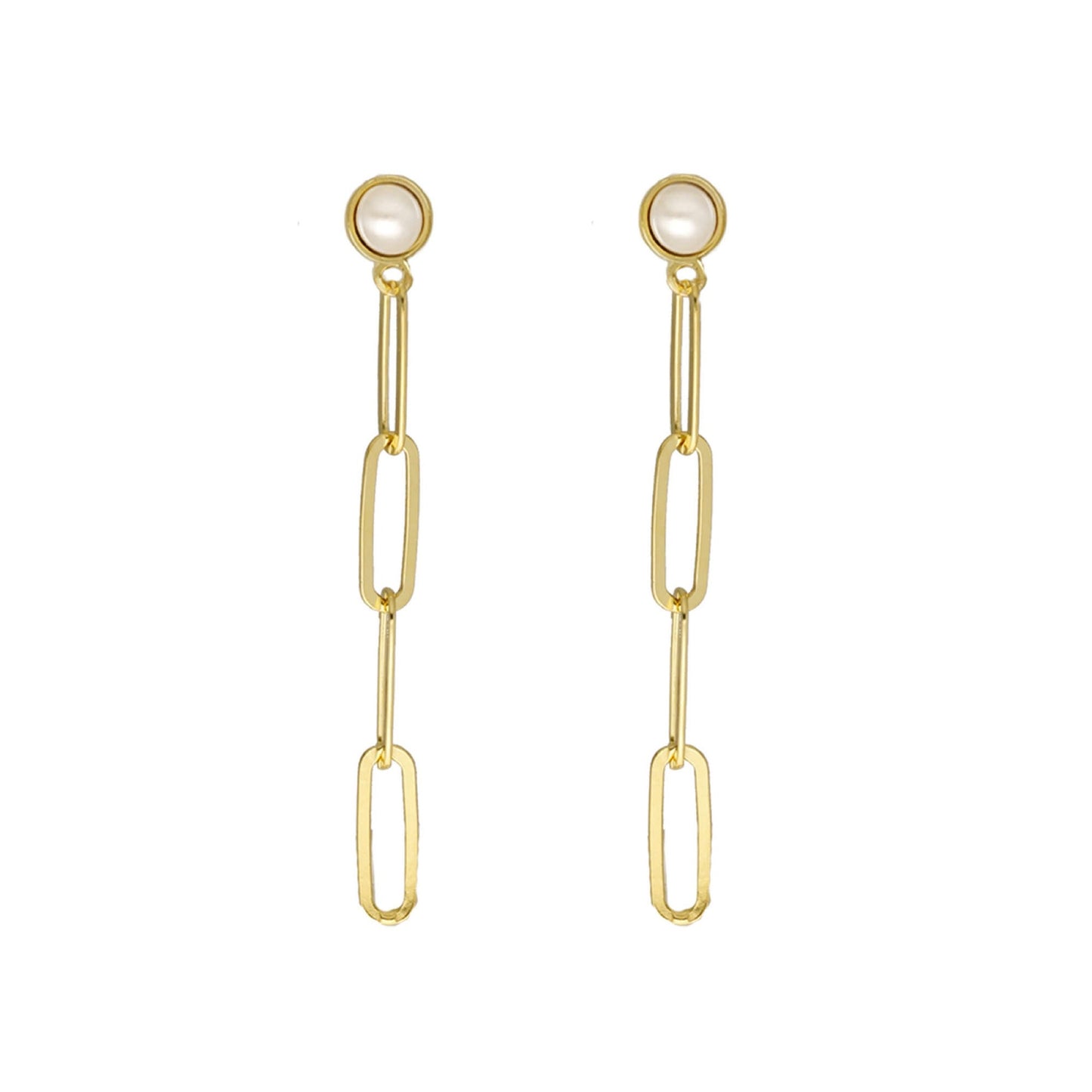 Gold plated Sterling Silver Long earrings crystal from Greta