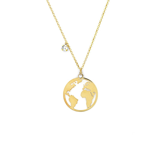 Gold plated Sterling Silver Long necklace world crystal from Minimal