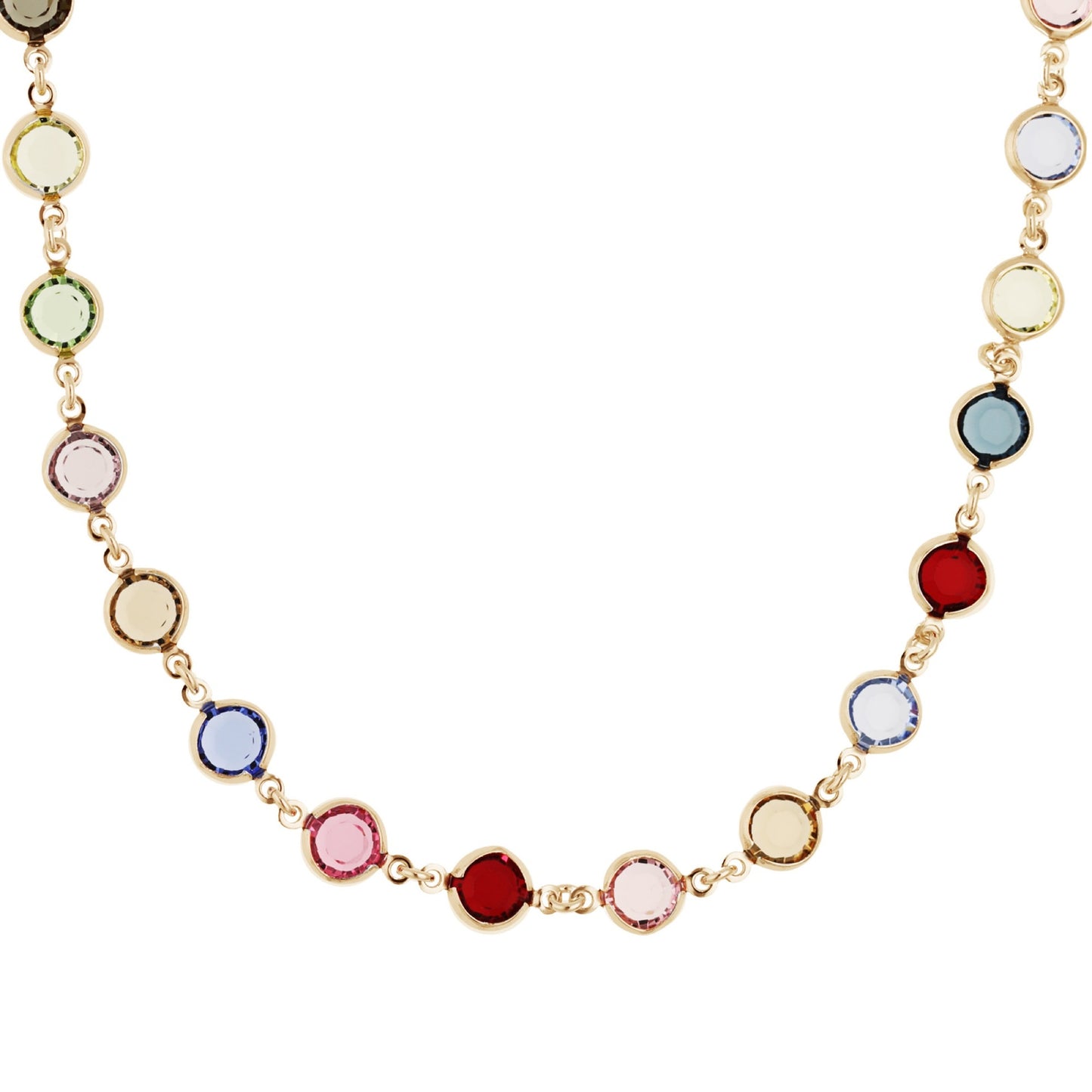 Gold plated Sterling Silver Short necklace circle crystal from Purpose