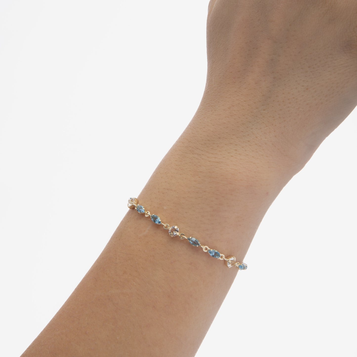 Gold plated Sterling Silver Bracelet crystal from Maisie