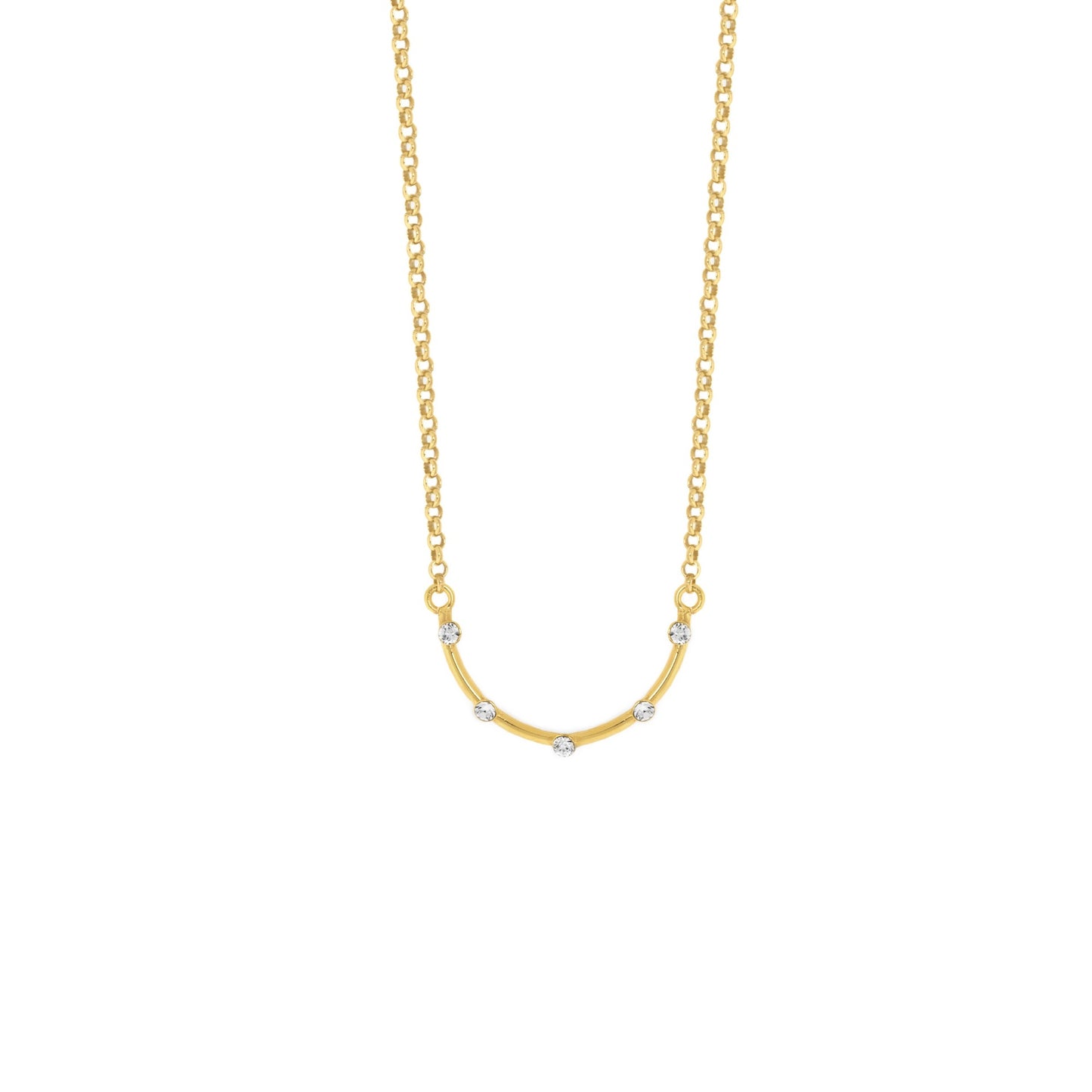 Gold plated Sterling Silver Short necklace crystal from Iris