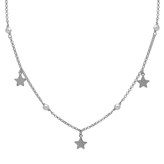 Sterling Silver Short necklace star crystal from Empire