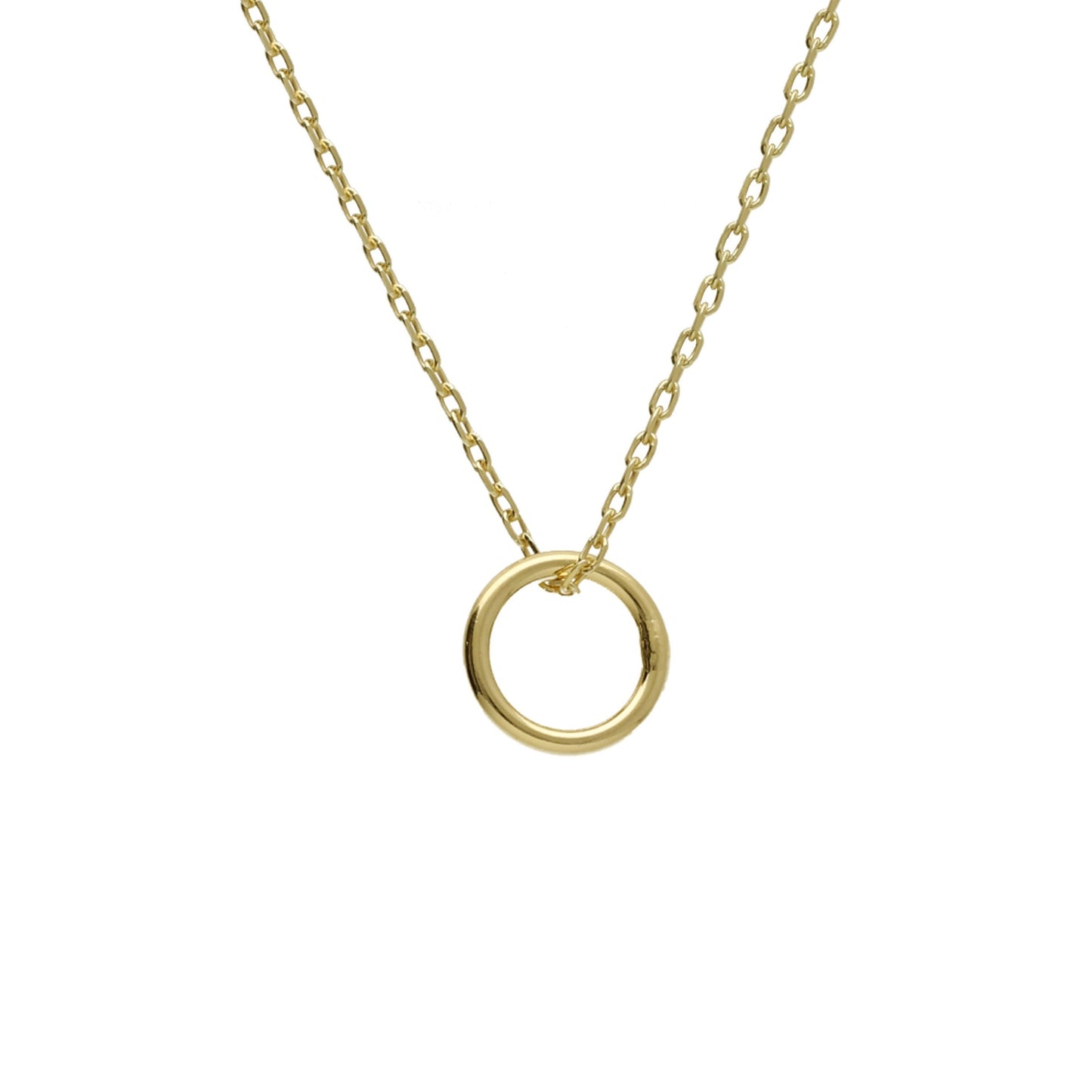 Sterling Silver Short necklace circle from Brava