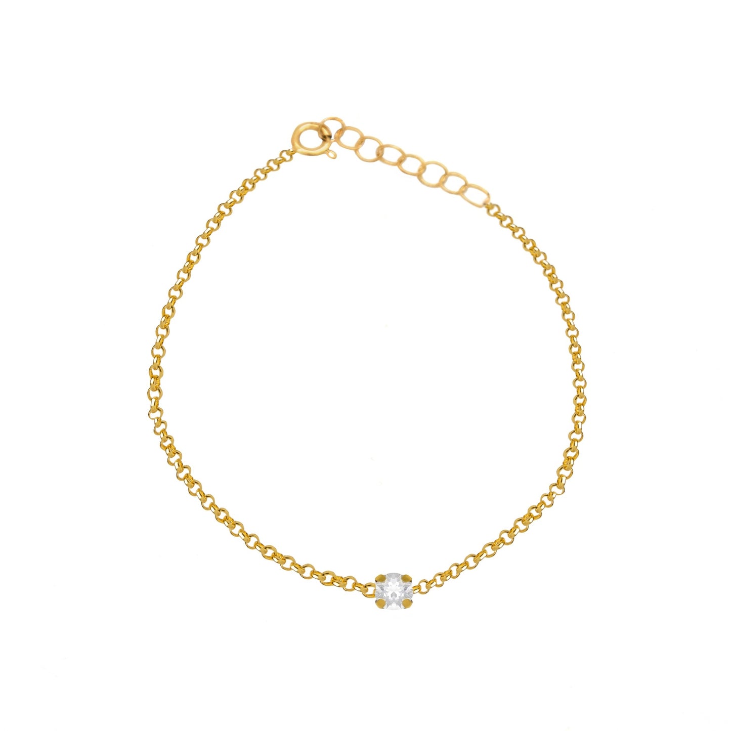 Gold plated Sterling Silver Bracelet crystal from Celine