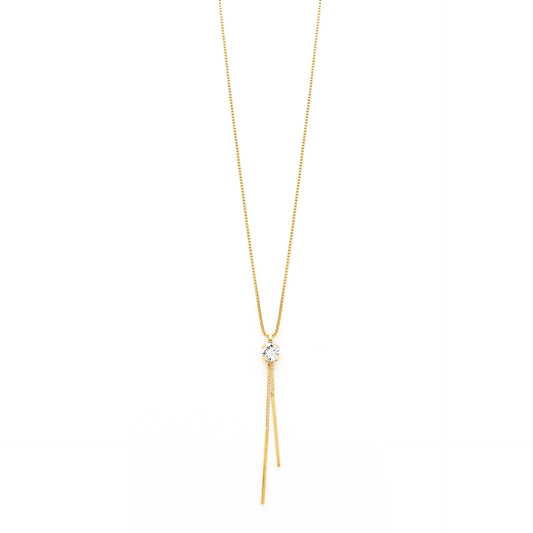 Sterling Silver Short necklace white crystal from Minimal