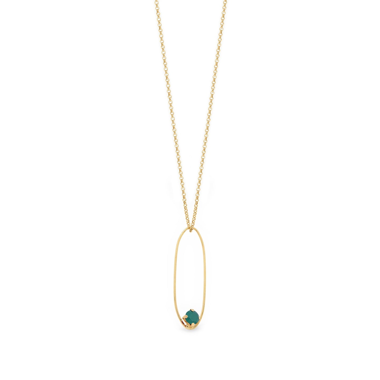 Gold plated Sterling Silver Long necklace crystal from Arty