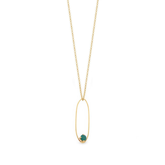 Gold plated Sterling Silver Long necklace crystal from Arty