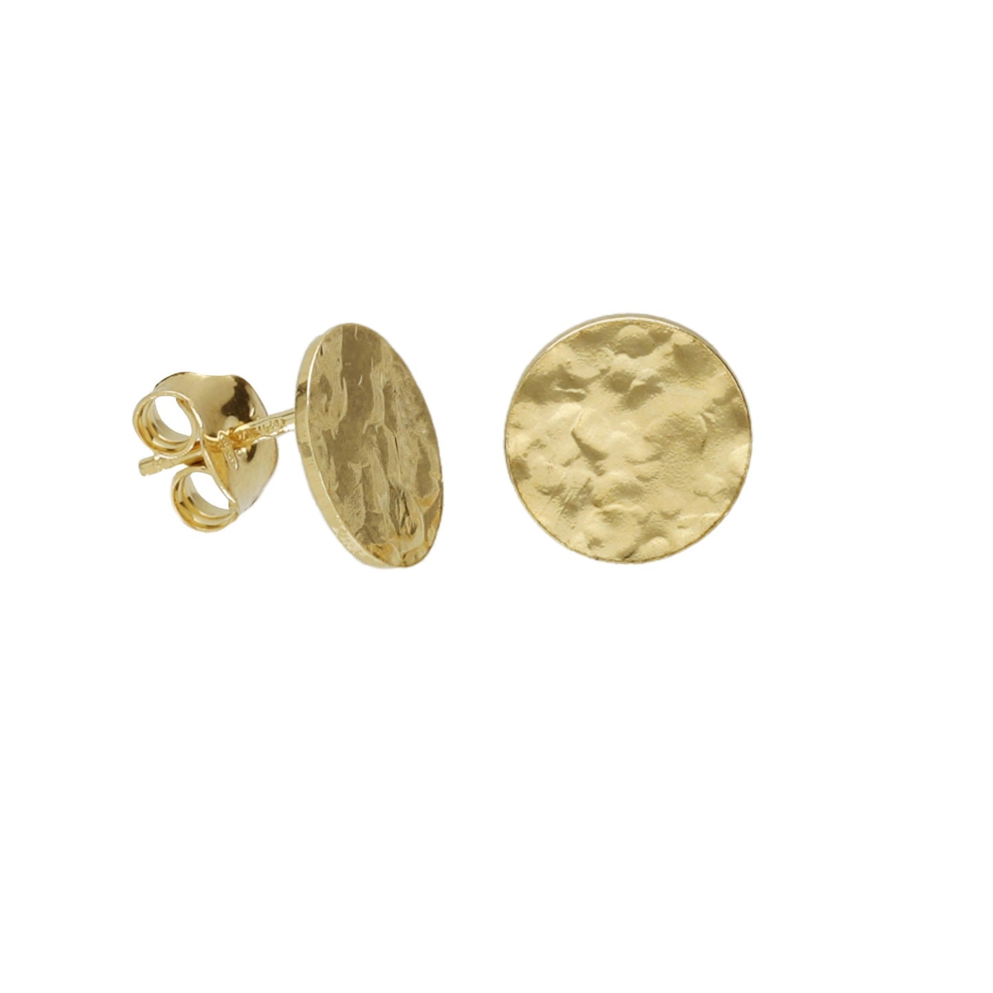 Gold plated Sterling Silver Stud earrings circle from Anya