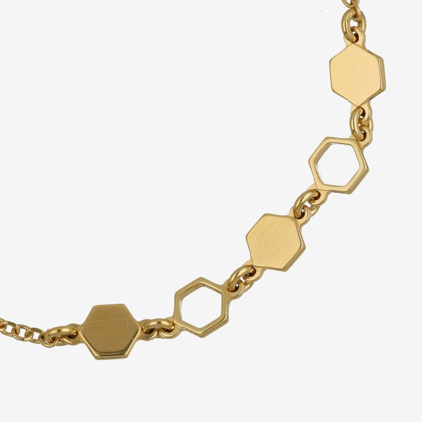 Gold plated Sterling Silver Bracelet hexagonal from Honey