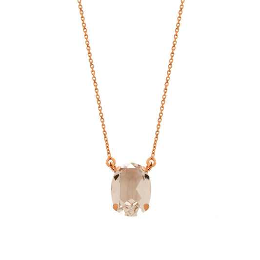 Rose Gold plated Sterling Silver Short necklace crystal