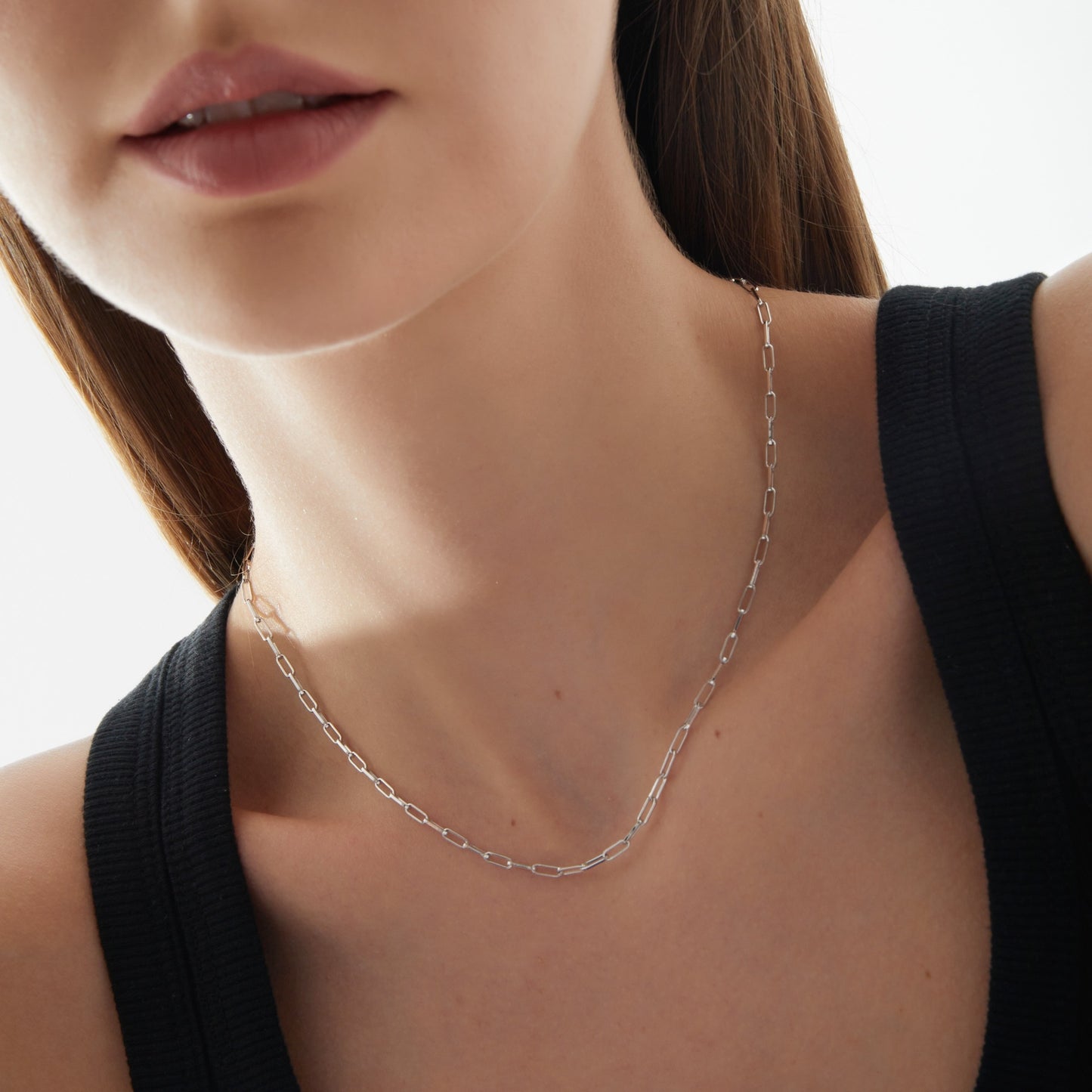 Rhodium Plated Sterling Silver Chain