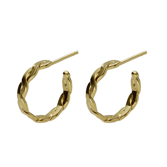 Sterling Silver Hoop earrings braided from Fluency