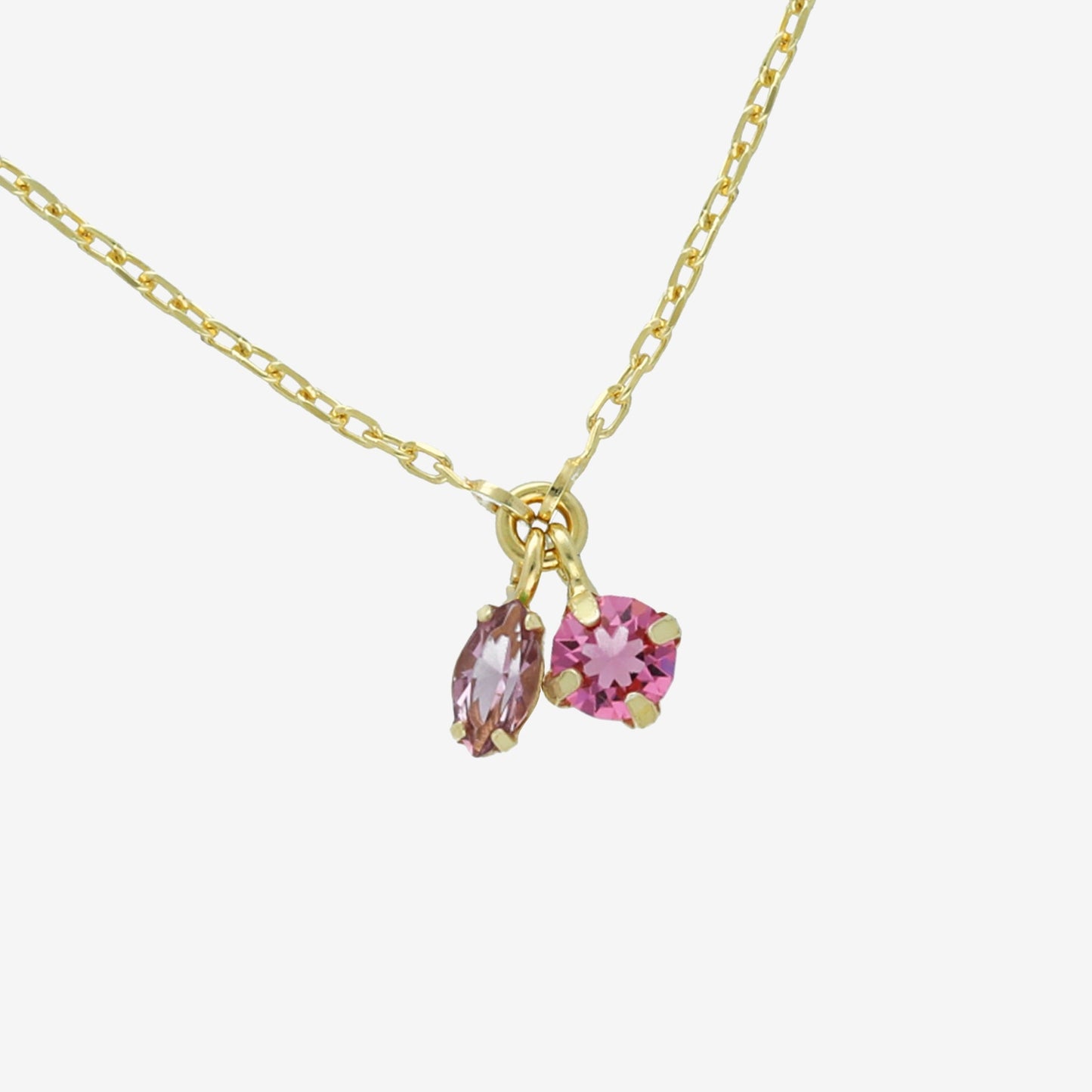 Gold plated Sterling Silver Short necklace crystal from Belle