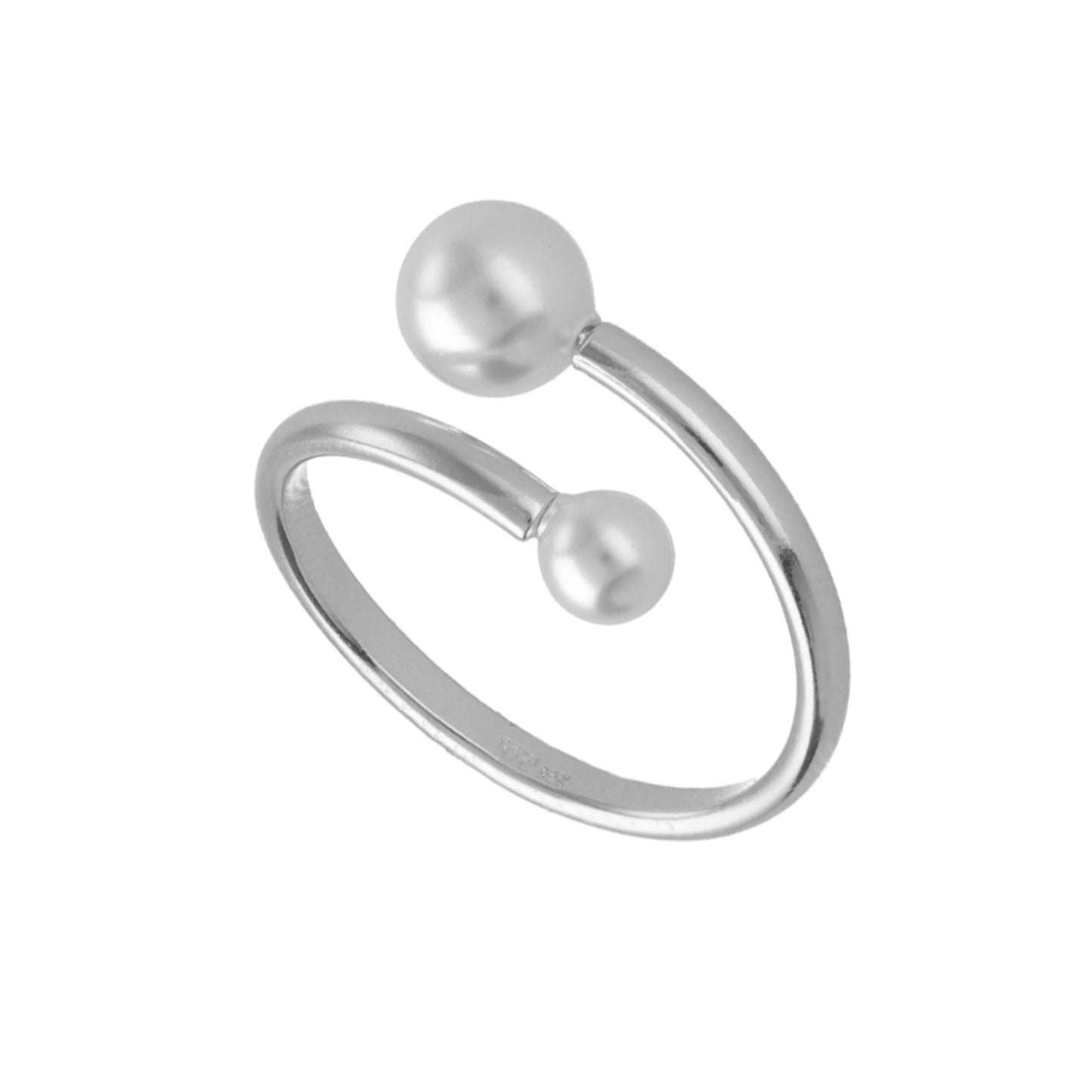 Sterling Silver Adjustable ring pearl from Mother