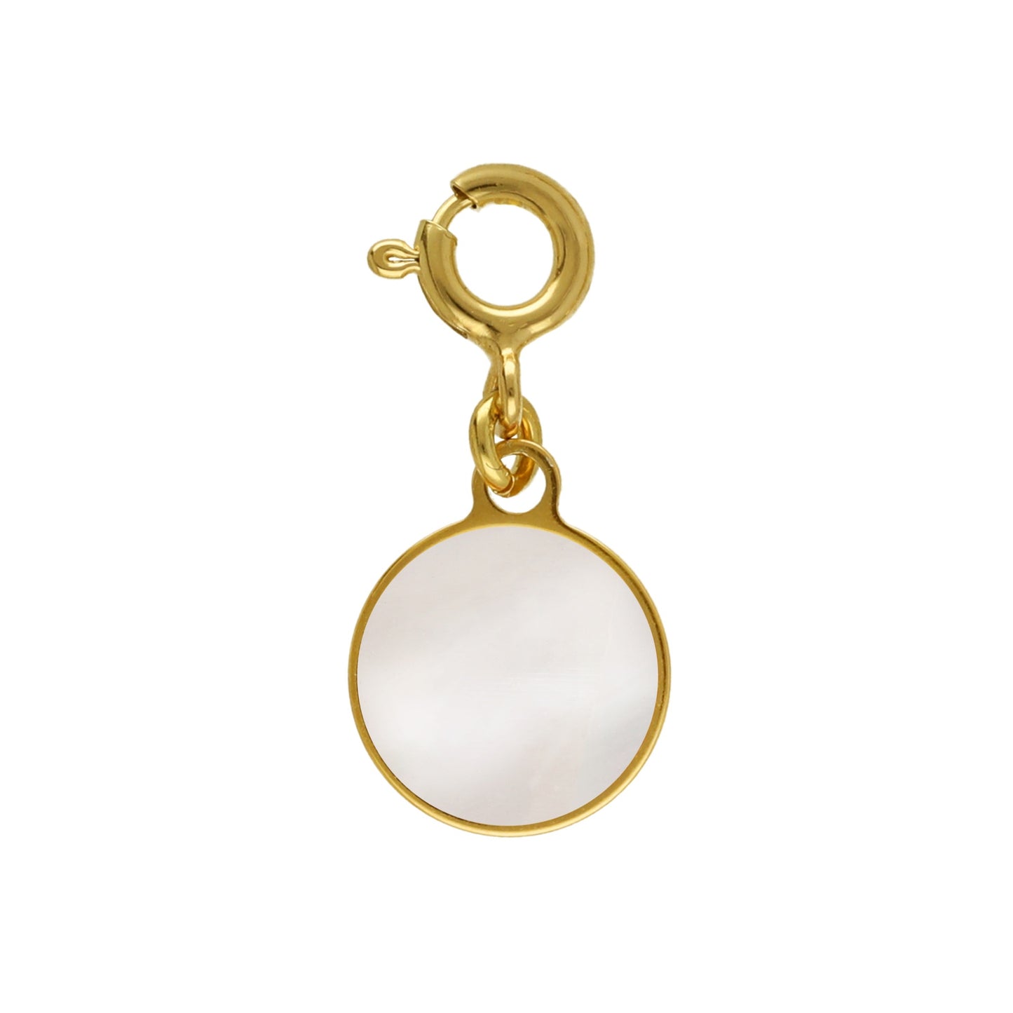 Gold plated Sterling Silver Charm for Bracelet mother of pearl from Astra