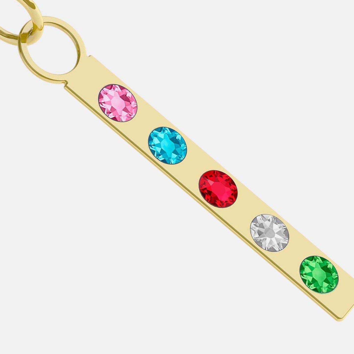 Sterling Silver Charm for Collar stick multicolor crystal from Charming