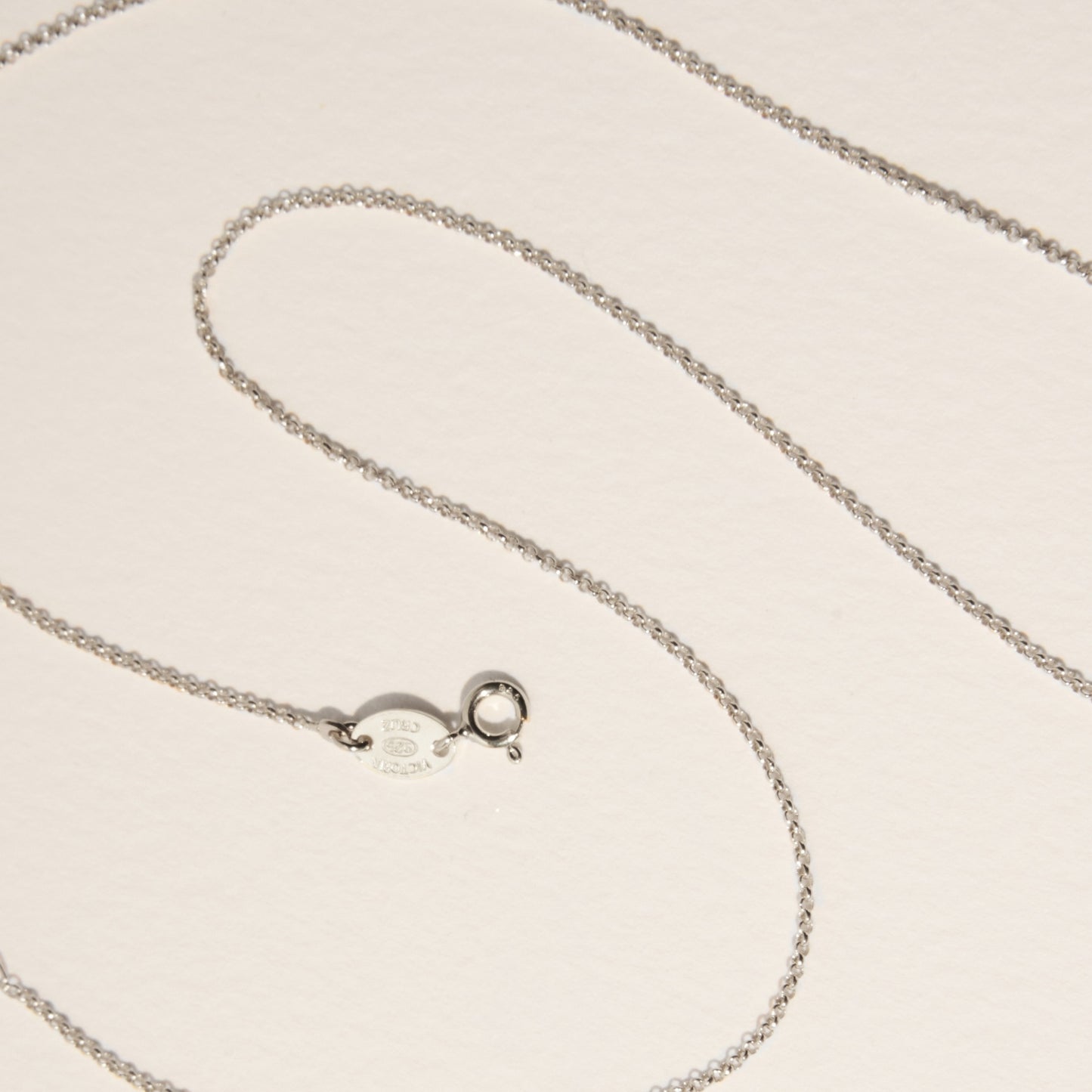 Rhodium Plated Sterling SilverRolo Chain