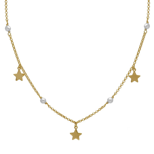 Sterling Silver Short necklace star crystal from Empire