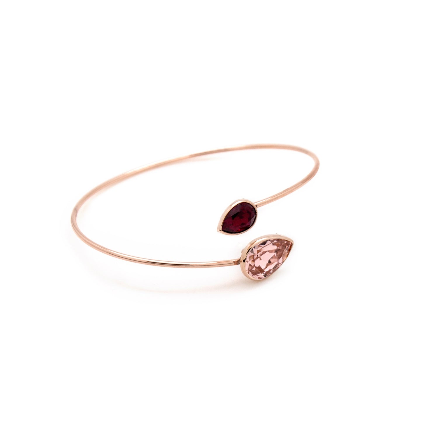 Rose Gold plated Sterling Silver Bracelet drop crystal from Essential